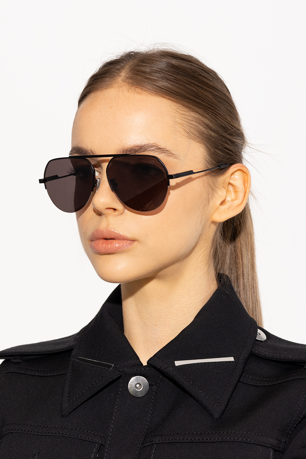 Burberry black aviator sunglasses online